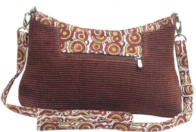 Beautona Women Casual Brown Cotton Sling Bag