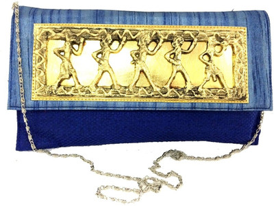 15% OFF on Craftstages Women Casual Blue Jute Sling Bag