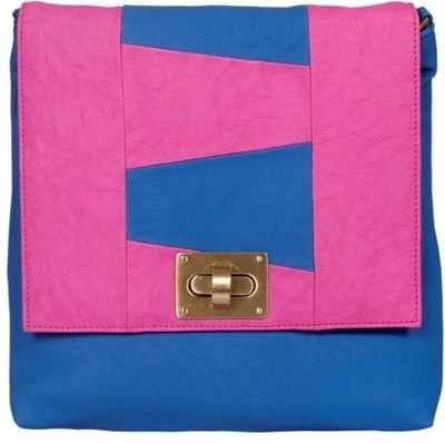 20% OFF on Craftstages Women Casual Blue, Pink PU Sling Bag