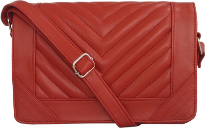Toteteca Bag Works Women Maroon Leatherette Sling Bag