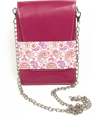 Made In India Women Casual Pink PU Sling Bag
