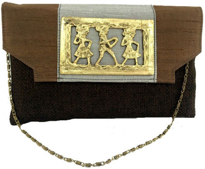 22% OFF on Craftstages Women Casual Brown Jute Sling Bag