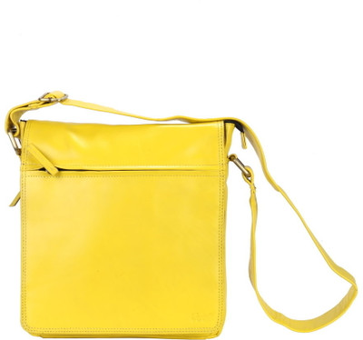 Leaf Men, Women Yellow Genuine Leather Leaf Men, Women Yellow Genuine Leather