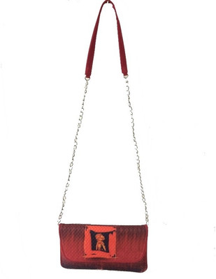 8% OFF on Craftstages Women Casual Red Silk Sling Bag 8% OFF on Craftstages Women Casual Red Silk Sling Bag