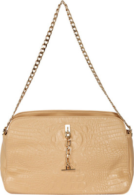 40% OFF on Thegudlook Women Casual Beige Leatherite Sling Bag
