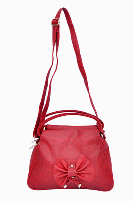 53% OFF on Fashavi Women, Girls Casual Red PU Sling Bag