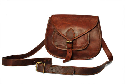 19% OFF on Rustictown Women Casual Brown Genuine Leather Sling Bag