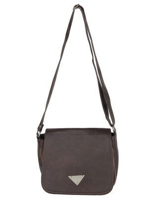 Frosty Fashion Women, Girls Casual Grey Leatherette Sling Bag