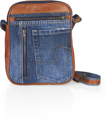 10% OFF on Hibiscus Women Casual Orange, Blue Denim, Genuine Leather Sling Bag 10% OFF on Hibiscus Women Casual Orange, Blue Denim, Genuine Leather Sling Bag