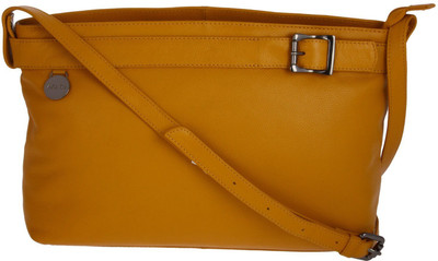 WeMe Women Casual Tan Genuine Leather Sling Bag WeMe Women Casual Tan Genuine Leather Sling Bag