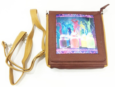 16% OFF on Craftstages Women Casual Brown PU Sling Bag 16% OFF on Craftstages Women Casual Brown PU Sling Bag
