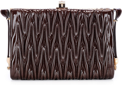 35% OFF on Naitik Products Women Casual Brown PU Sling Bag