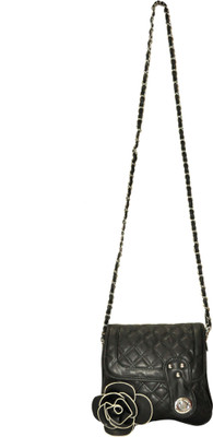 50% OFF on Blonde Women Casual Black Rexine Sling Bag