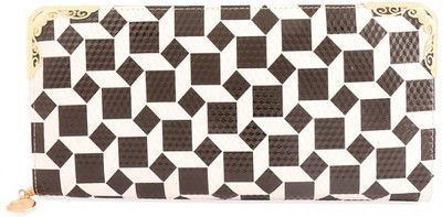 Circuzz Women Evening/Party Black, White Genuine Leather Sling Bag