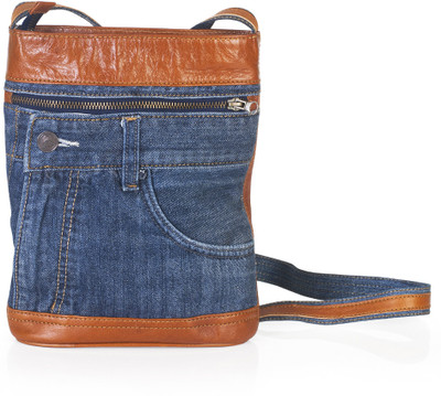 10% OFF on Hibiscus Women Casual Orange, Blue Genuine Leather, Denim Sling Bag 10% OFF on Hibiscus Women Casual Orange, Blue Genuine Leather, Denim Sling Bag