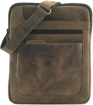 50% OFF on Leaderachi Boys, Girls, Men, Women Casual, Formal, Sports Brown Genuine Leather Sling Bag