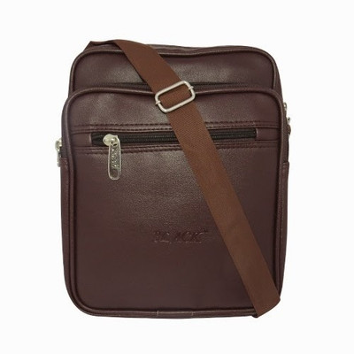 5% OFF on Chimera Leather Men, Women Casual, Formal Brown Leatherette Sling Bag