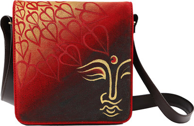 8% OFF on Rang Rage Men Casual Brown Canvas Sling Bag