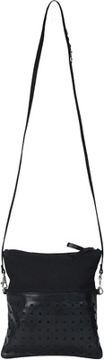 10% OFF on IESD Women Casual Black Genuine Leather Sling Bag