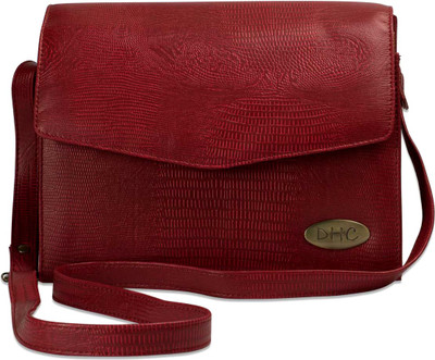 60% OFF on DHC Women Casual Red PU Sling Bag 60% OFF on DHC Women Casual Red PU Sling Bag