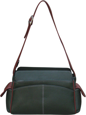 20% OFF on Kudos Fashions Women Green Genuine Leather Sling Bag