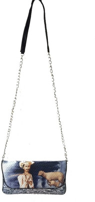 Craftstages Women Casual Grey Silk Sling Bag Craftstages Women Casual Grey Silk Sling Bag