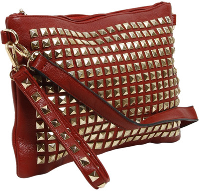 30% OFF on Thegudlook Women Casual Red, Gold PU Sling Bag 30% OFF on Thegudlook Women Casual Red, Gold PU Sling Bag