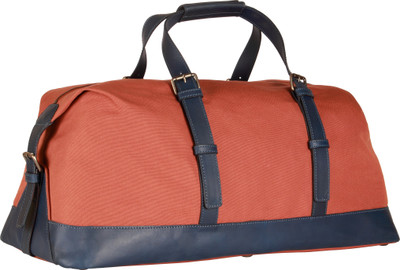 28% OFF on Beroza Handcraft Robin Small Travel Bag - Large Maple Canvas, Navy Leather