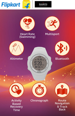Suunto SS020679000 Ambit3 Sport HR Digital Smartwatch (Blue Strap) 