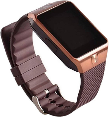 ROOQ DZ09 Smartwatch (Brown Strap) 