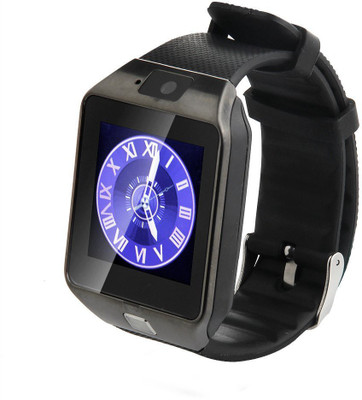 NoWhereElse ™ Bluetooth Smart Camera Sim Watch for Andriod iOS Black Smartwatch (Black Strap Free Size) 