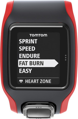 TomTom 1RH0.001.01 Multi-Sport Cardio GPS Watch Smartwatch (Black, Red Strap) 