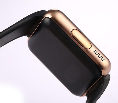 Bingo T50 Gold Bluetooth Smart Wrist Smartwatch (Black Strap) 