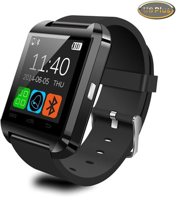 VibeX ™ Upgraded Version Health Monitor U8 Black Smartwatch (Black Strap Free Size) 