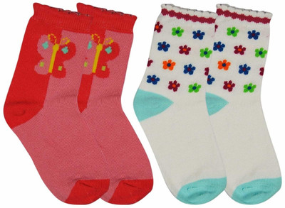 25% OFF on Ollington St. Collection Baby Girl's Printed, Floral Print Quarter Length Socks