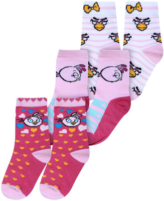 55% OFF on Angry Birds Girl's Printed Crew Length Socks