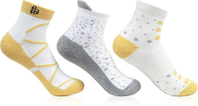 Bonjour Designer Sport Girl's Self Design Ankle Length Socks Bonjour Designer Sport Girl's Self Design Ankle Length Socks