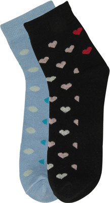 Renzer Women's Floral Print Crew Length Socks