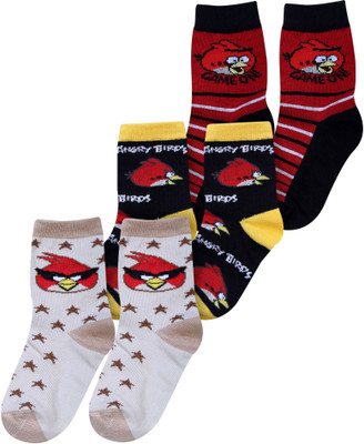55% OFF on Angry Birds Boy's Printed Crew Length Socks