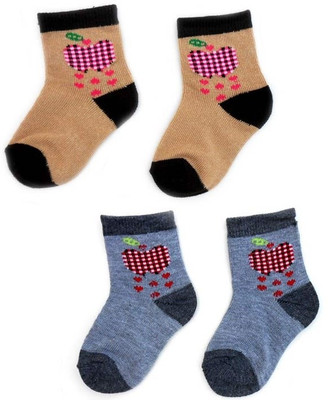 44% OFF on Smartkshop Baby Girl's Self Design Quarter Length Socks