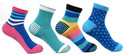 Bonjour Neon Cotton Girl's Self Design Ankle Length Socks Bonjour Neon Cotton Girl's Self Design Ankle Length Socks