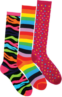 Supersox Women's Self Design, Striped Knee Length Socks