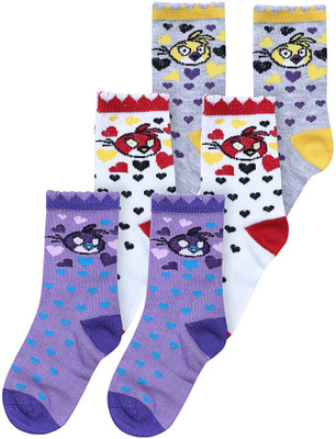 55% OFF on Angry Birds Girl's Printed Crew Length Socks 55% OFF on Angry Birds Girl's Printed Crew Length Socks
