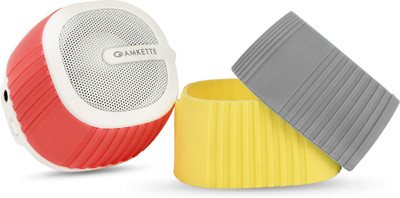 Amkette Trubeats Pixie Portable Bluetooth Speaker and Mic with Multi Color Silicone Sleeves Portable Bluetooth Mobile/Tablet Speaker (Multicolor, 1.0 Channel) 