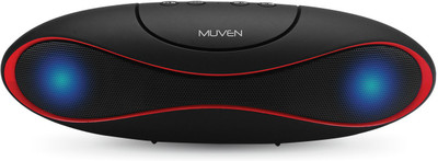 Muven ET-01 BUTF Multimedia Portable Bluetooth Mobile/Tablet Speaker (Black, Red, 1 Channel) 