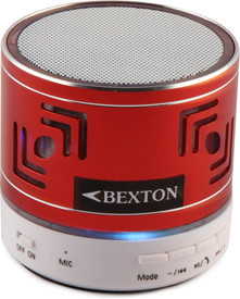 Bexton TruBass Bluetooth Metal Lightning Wireless Mobile/Tablet Speaker (Red, 1.0 Channel)