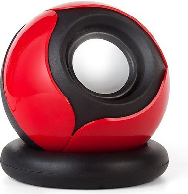 Protos Rechargable Wired Laptop/Desktop Speaker((Shinny Red, 1.0 Channel)) Protos Rechargable Wired Laptop/Desktop Speaker((Shinny Red, 1.0 Channel))