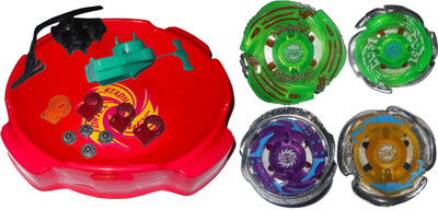 Smart Picks Super Spin Top 4 Lighting Bladers (Multicolor)