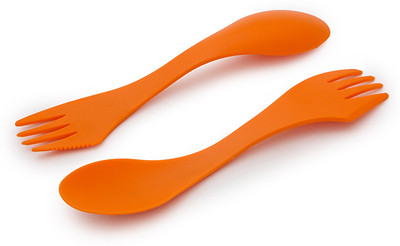 Disha Plastic Spork Orange Polypropylene Baby Spoon Set Pack of 6 Disha Plastic Spork Orange Polypropylene Baby Spoon Set Pack of 6