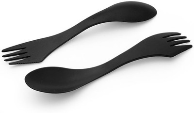 Disha Plastic Spork Black Polypropylene Baby Spoon Set Pack of 6 Disha Plastic Spork Black Polypropylene Baby Spoon Set Pack of 6